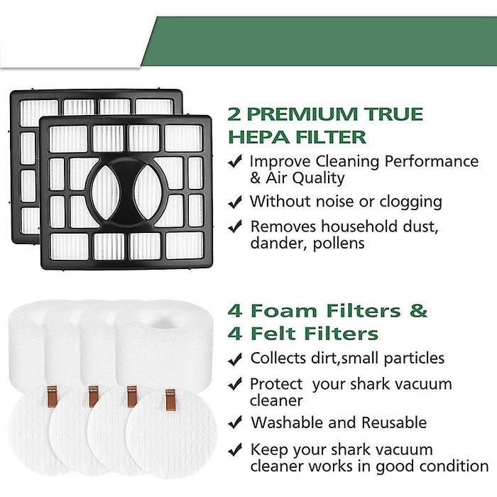 Nv680ukt Hepa Filters for Shark Rotator Duoclean Powered Lift-away