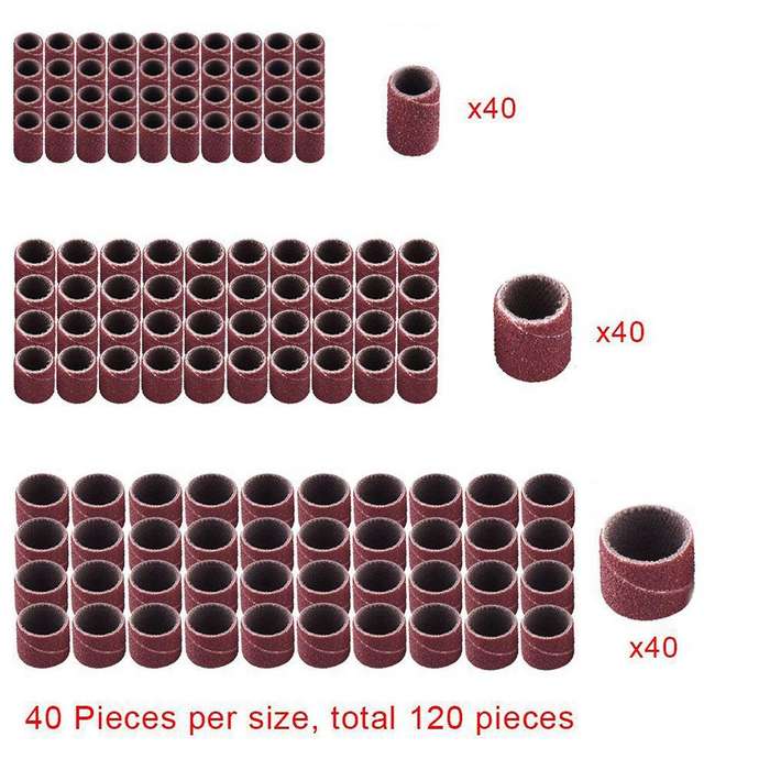 132 Pieces Drum Sander Set with Free Box for Dremel Rotary Tool