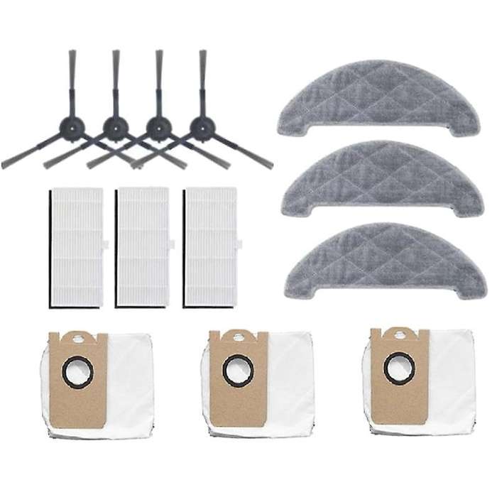 Side Brush Hepa Filter Mop Cloth Dust Bag Kit for Xiaomi Viomi S9