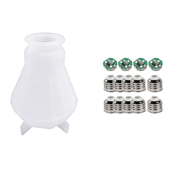 1set Resin Mold for Light Bulb Diy Bulb Crystal Bulb Mold(rhombus)