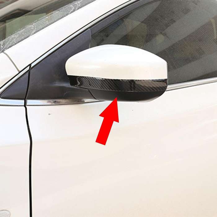 2pcs Car Door Mirror Rear View Trim Rearview Decoration Strips