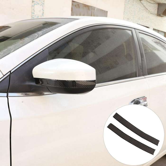 2pcs Car Door Mirror Rear View Trim Rearview Decoration Strips