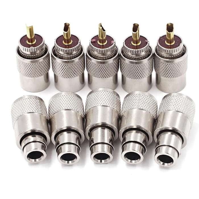 10pcs Screwed Coupling Connector with Reducer for Rg8x Coaxial Cable