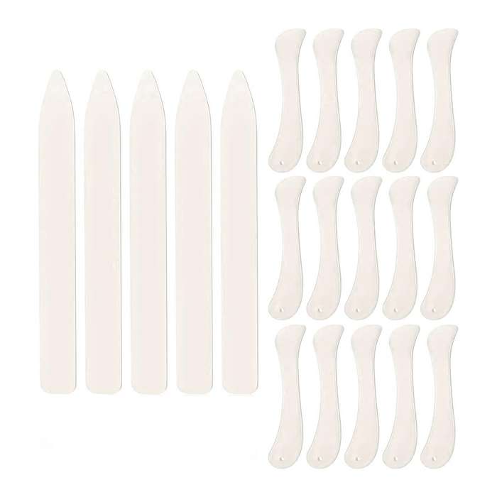 20 Pcs Bone Folder Paper Creaser Tool for Diy Leather Burnishing