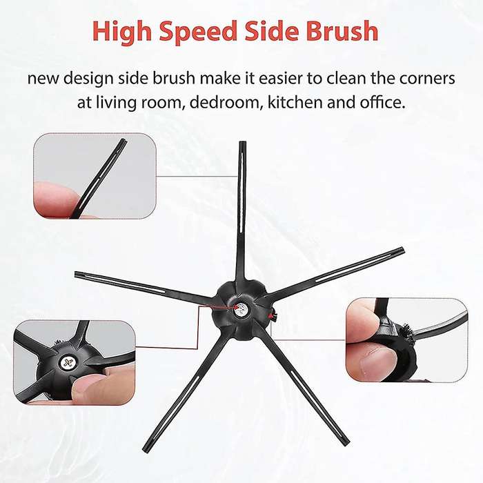 For Xiaomi Mijia Roborock S5 Max S6 Pure S4 S6 Robot Side Brush Black