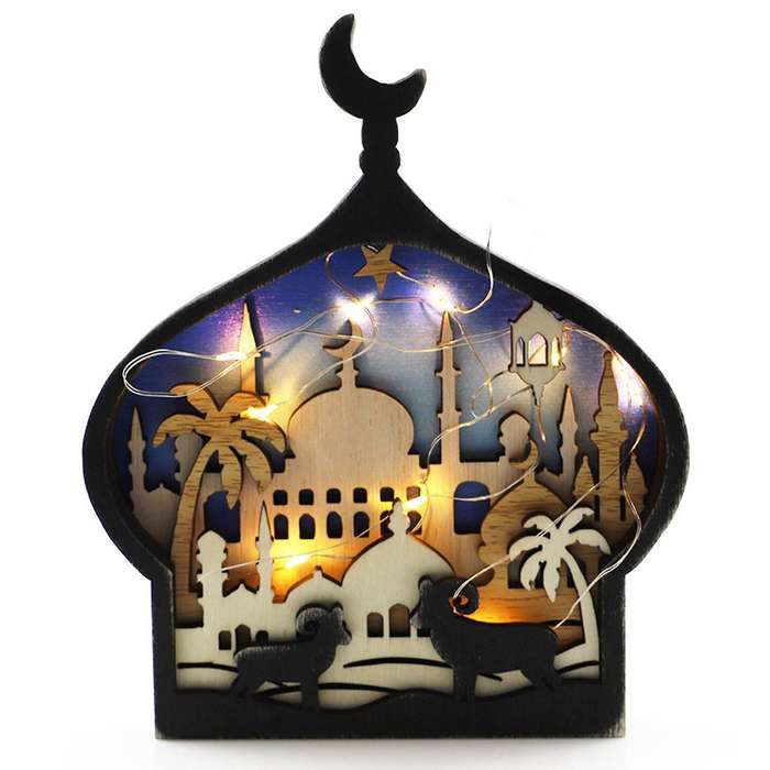 Creative Home Desktop Wooden Ramadan Crafts Decoration Wood Products