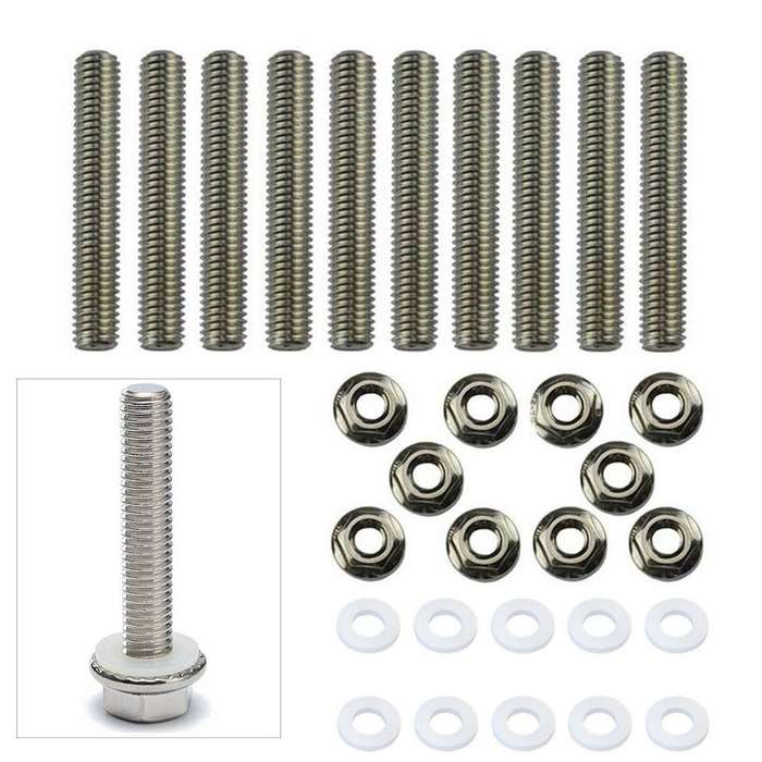 Stainless Exhaust Manifold Stud Studs Bolt Kit 1320-ext-extd-stud