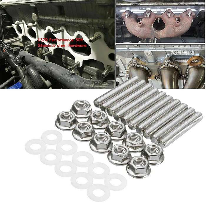 Stainless Exhaust Manifold Stud Studs Bolt Kit 1320-ext-extd-stud