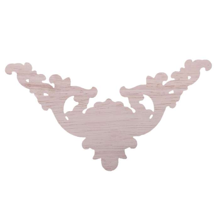 1 X Rubber Wood Oak Carved Corner Onlay Applique Type:5 Size