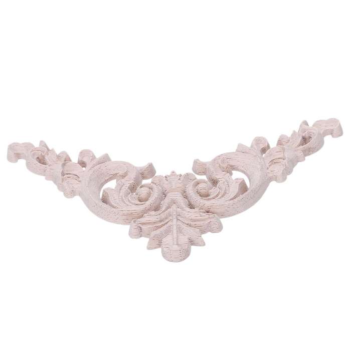 1 X Rubber Wood Oak Carved Corner Onlay Applique Type:5 Size