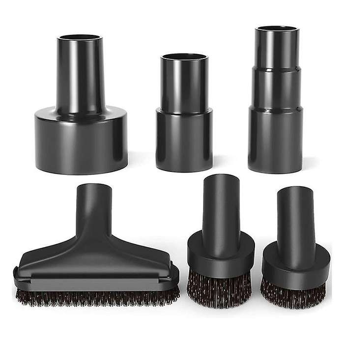 6 Pieces Vacuum Hose Adapter Kit,with Brush Soft Bristles, Plastic
