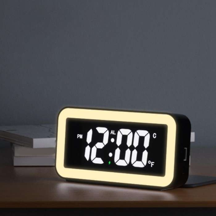 Mirror Digital Led Makeup Mirror Alarm Clock Electronic Alarm Clock