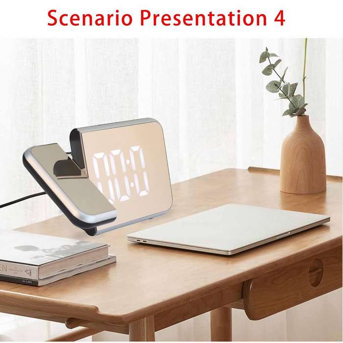 Digital Alarm Projection Desktop Clock,digital Alarm Thermometer B