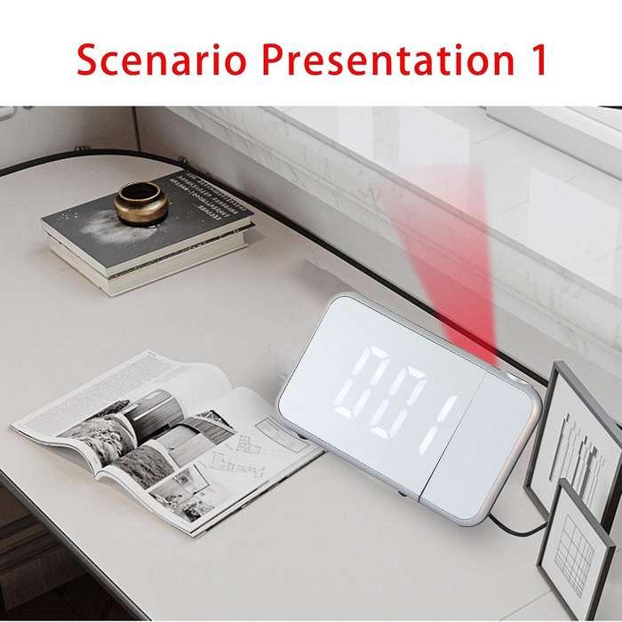 Digital Alarm Projection Desktop Clock,digital Alarm Thermometer B