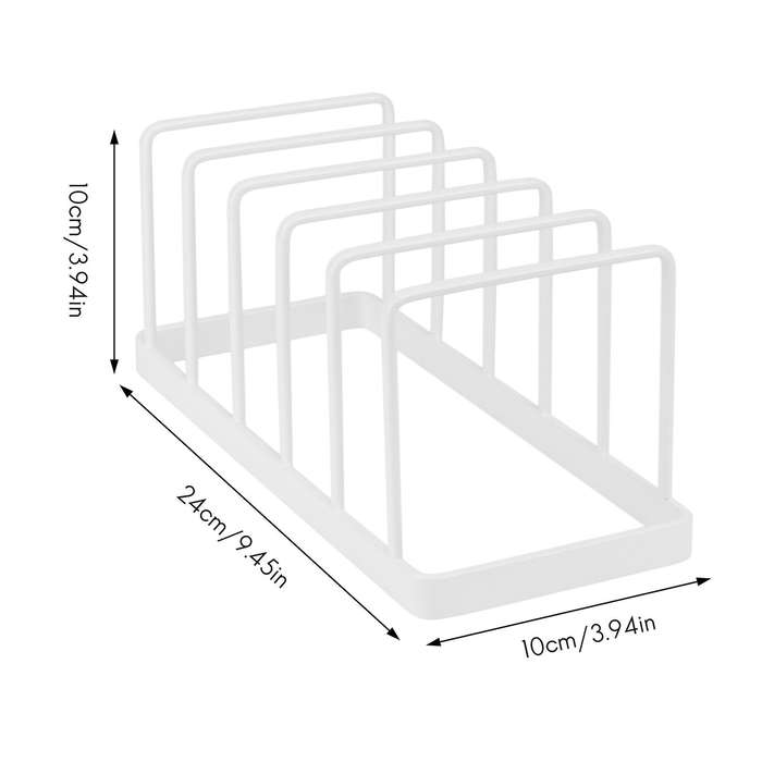 Euro Kitchen Organizer for Plates, Bakeware Reusable Rack White