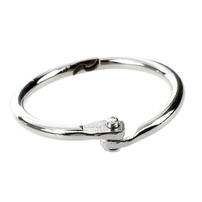 50 X Staple Book Binder 30mm Outer Diameter Loose Leaf Ring Keychain