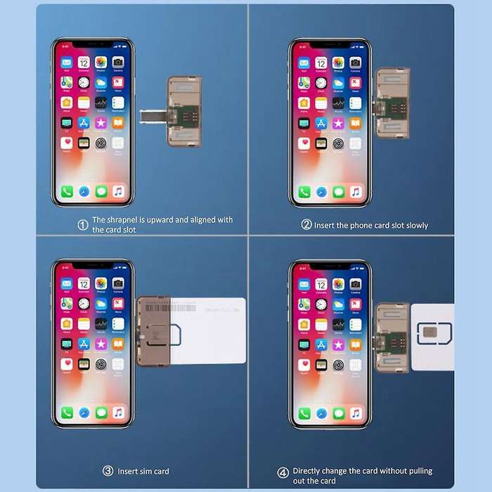 Sim Card Adapter with Independent Control Switch for Iphone 5/6/7/8/x