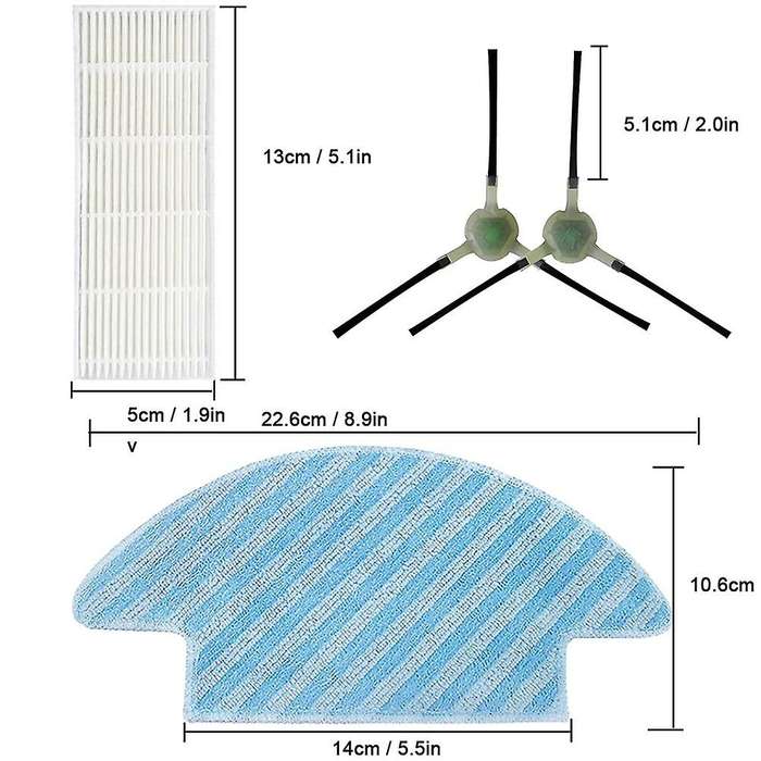 Accessory Kit for Lefant M210 M210s Cleaner Side Brush Filter