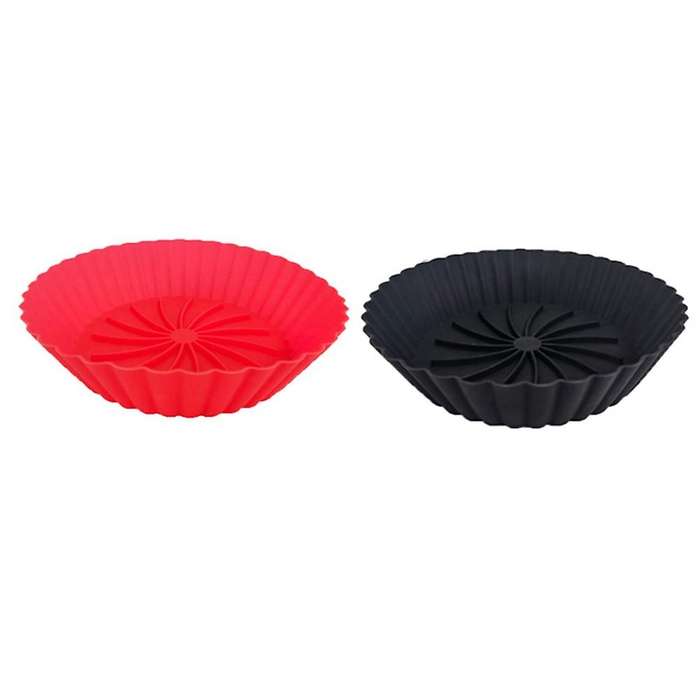 Heat Resistant Baking Basket Tray Air Fryer Silicone Pot