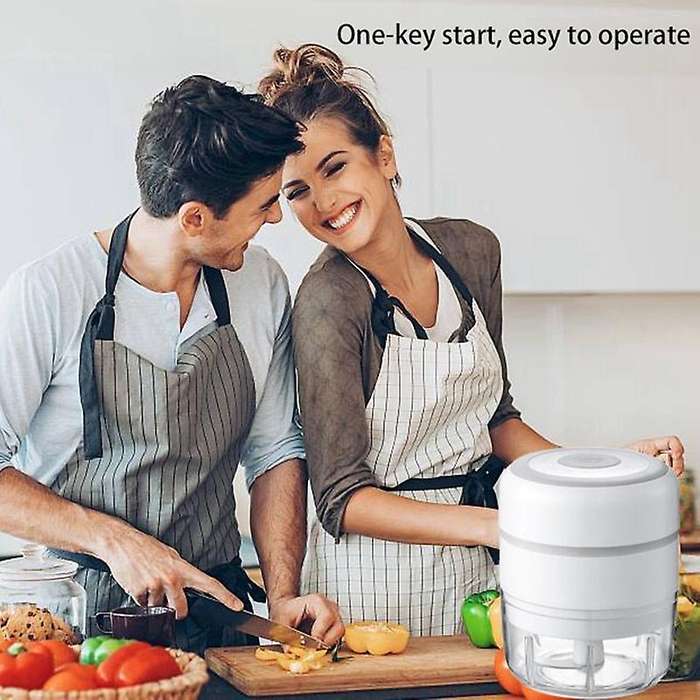 Electric Mini Garlic Chopper Portable Food Chopper,wireles,green