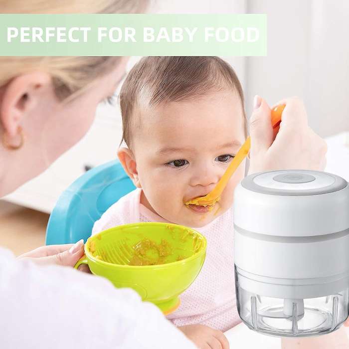 Electric Mini Garlic Chopper Portable Food Chopper,wireles,green
