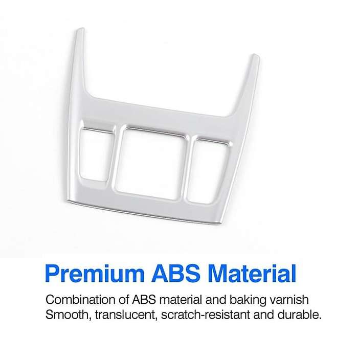 Car Front Reading Light Panel Cover Trim Frame, Silver