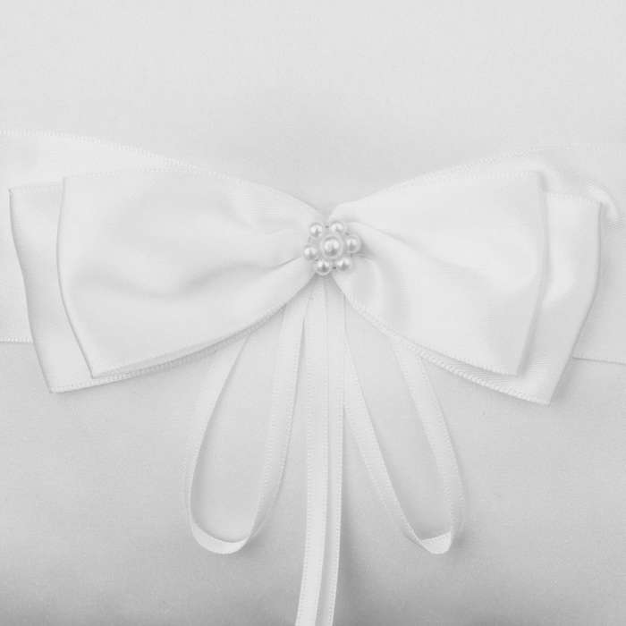 Faux Pearl Flower Wedding Flower Girl Basket Bowknot Decor Ivory