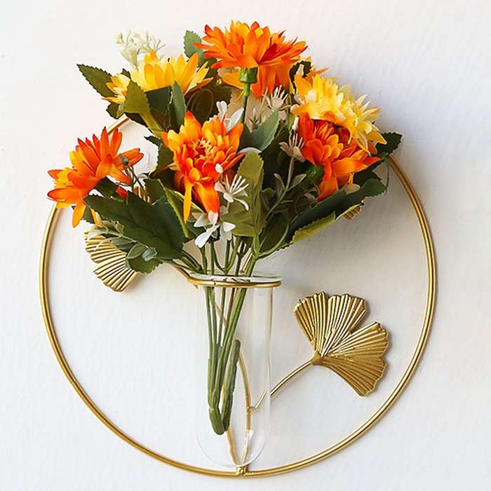 Ginkgo with Test Tube Wall Decoration Pendant Creative Room Layout