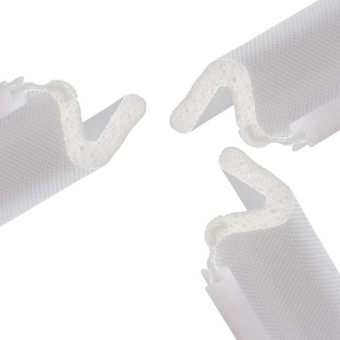 3pcs 78.7 Inch  Door Weatherstrip for Various Doors with Slot,white
