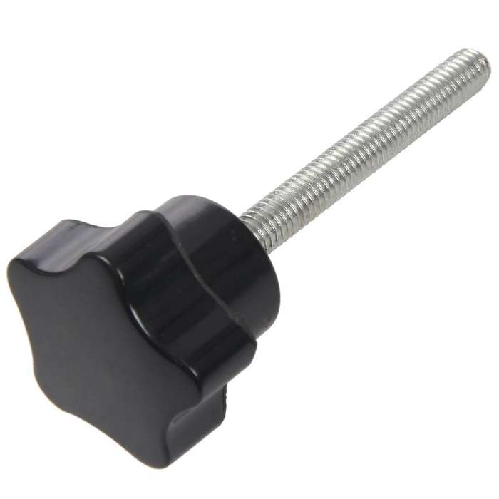 5 Pieces Black Star Grip Knobs, Female Thread Diameter 8mm, Head Diam