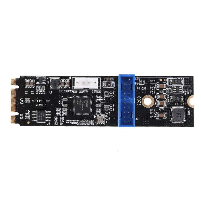 M.2 Ngff Nvme to Usb 3.0 19pin Header Convert Card Ngff to 2 Port