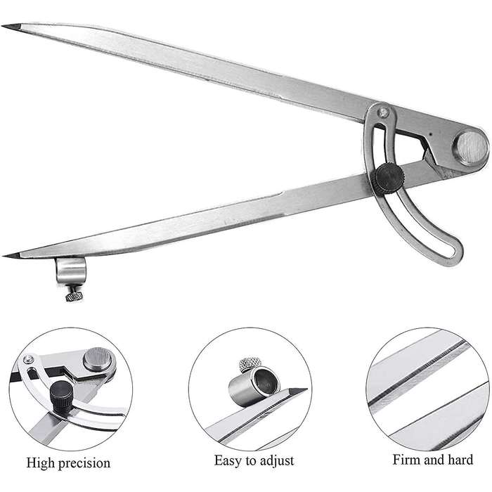 8inch Adjustable Pencil Marking,scratch Marking Locking Wing Divider