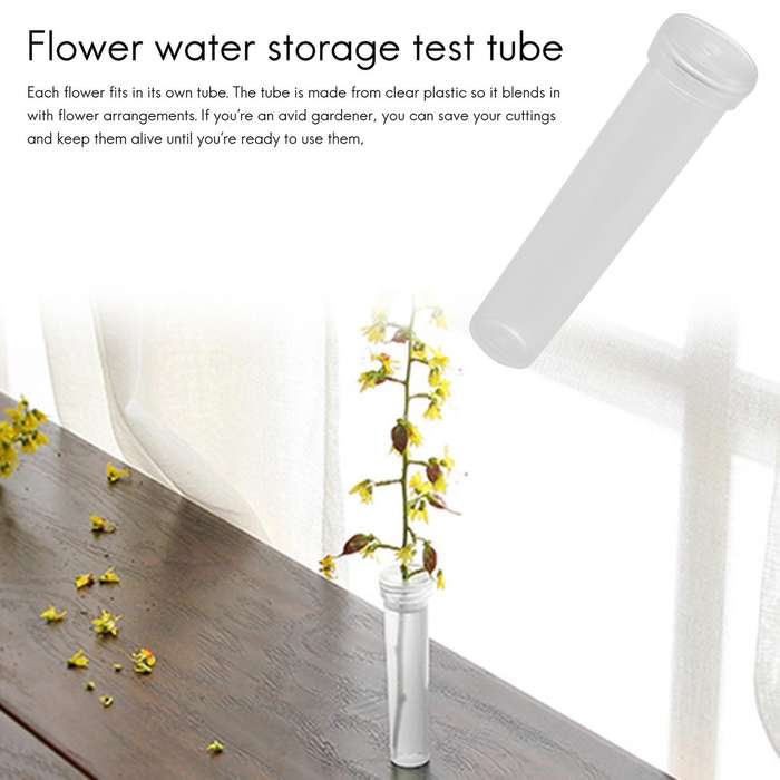 Floral Tube 100-pack Flower Tube,0.6 X 0.6 X 2.8 Inches, Opening 3mm