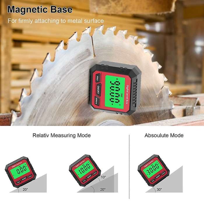 Digital Protractor Inclinometer Level Meter Goniometer Measuring-red