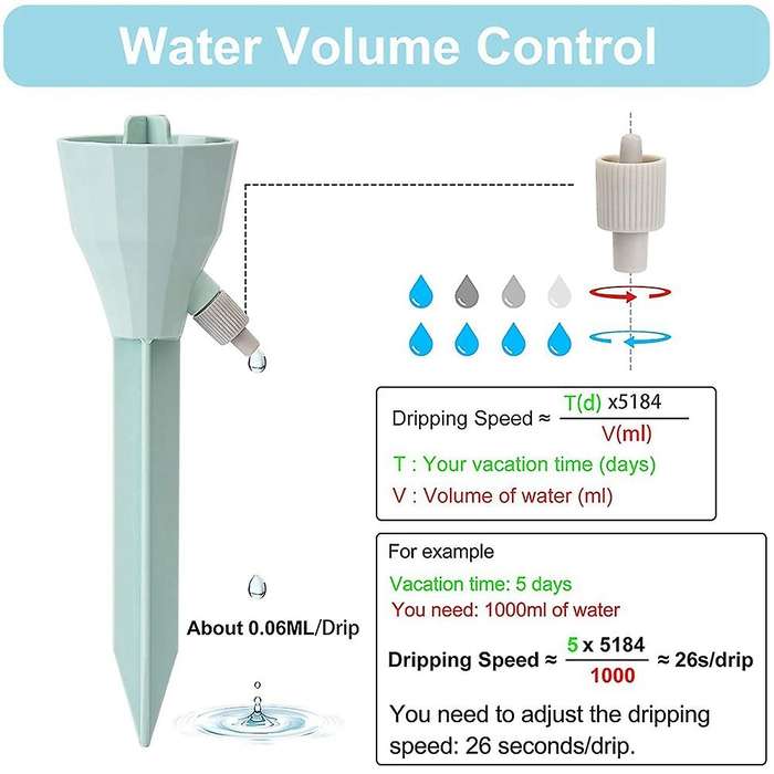12pcs Automatic Plant Watering Device with Slow Release Control