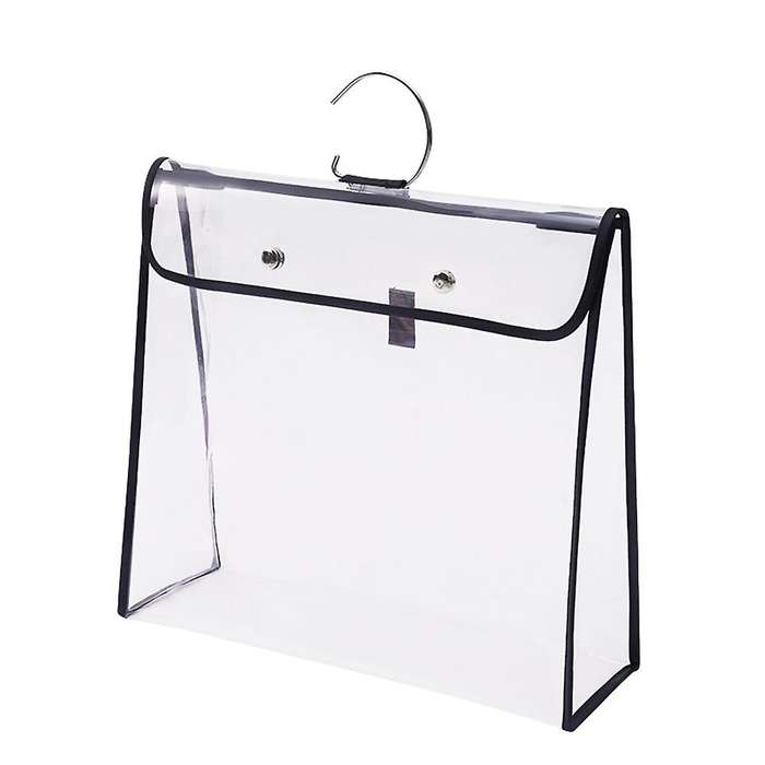 Handbag Dust Cover Hanging Bag Transparent Storage Pouch (black S)