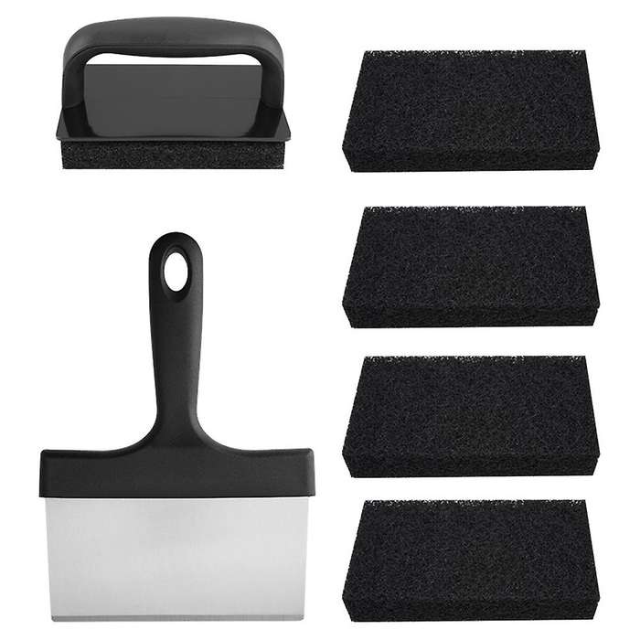 Grill Scraper Stainless Steel Griddle Scraper Tool Grill Accessories