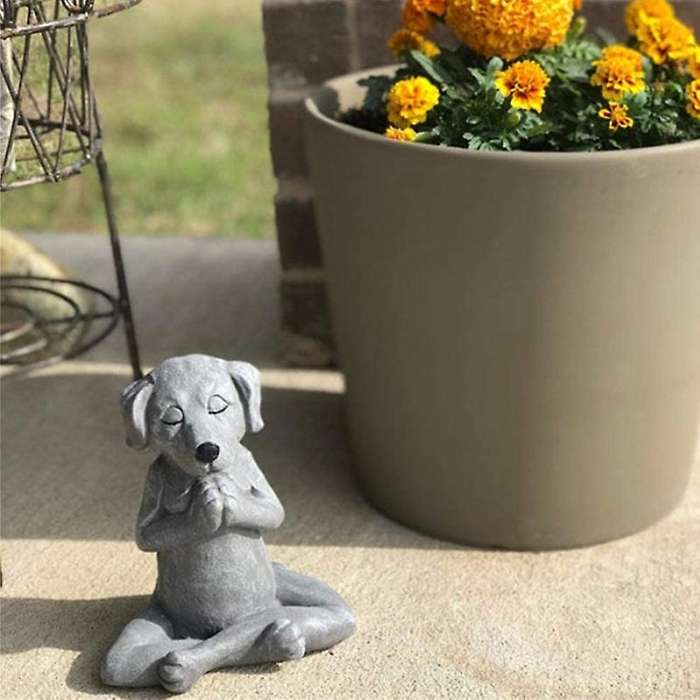 Meditation Dog Statue Home Decor Dog Garden Decoration Dog Art
