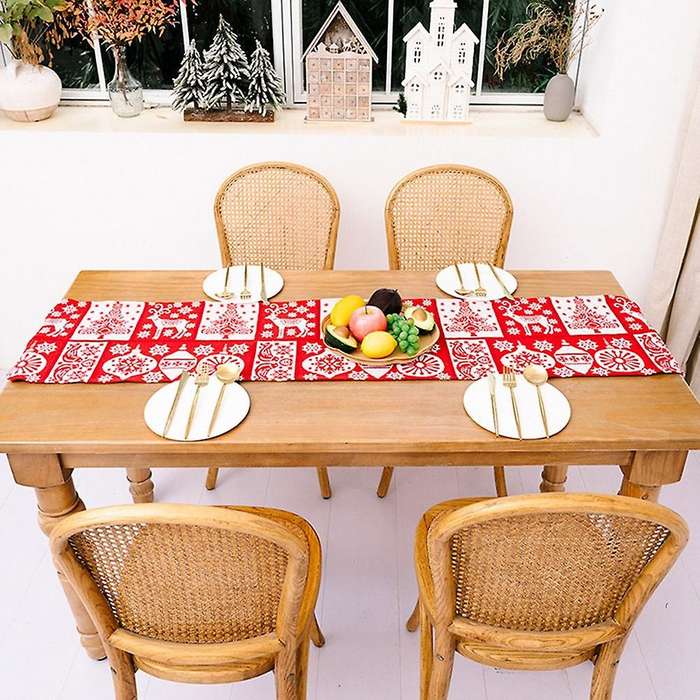Christmas Table Runner - Holiday Table Runners for Dining Room, H