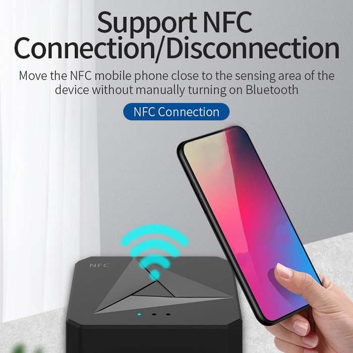 Nfc Bluetooth 5.0 Rca Audio Receiver Transmitter 3.5mm Aux Usb Jack