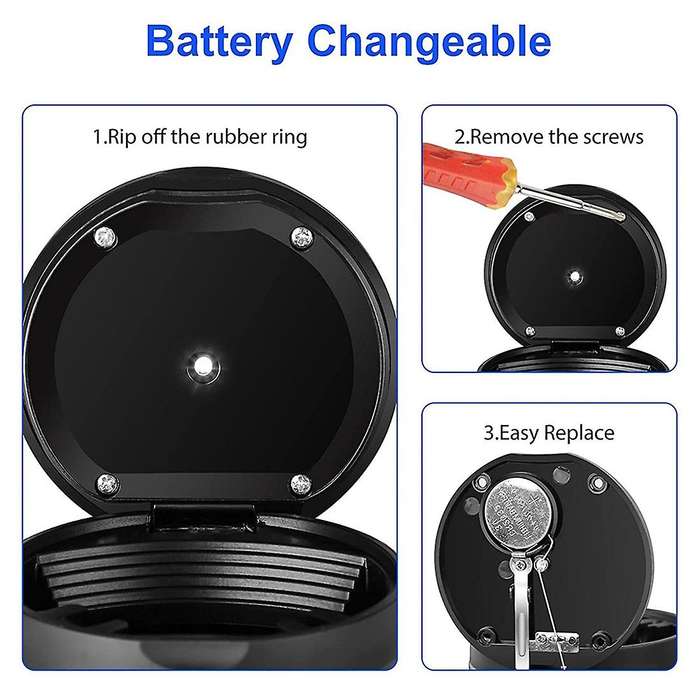 Mini Car Ashtray with Led Light and Lid, for Vehicle Truck (red)