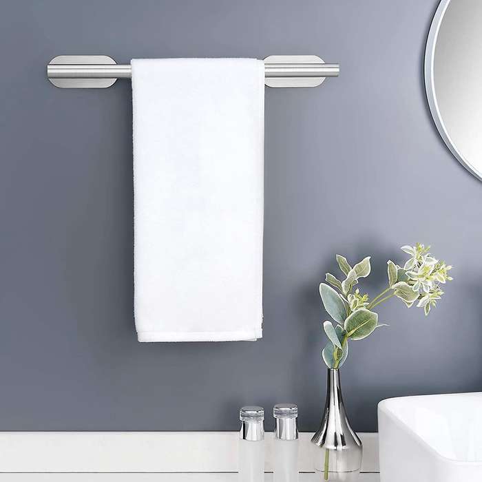 Stainless Steel Towel Rack for Kitchen Toilet Wall Mounted Punch-free