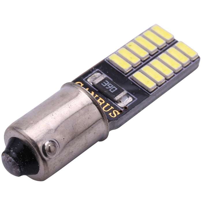 8pcs Canbus Car Bulb Free Error Ba9s T4w H6w Led White 4014 24smd