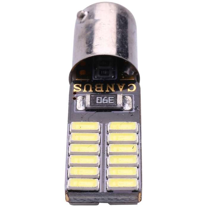 8pcs Canbus Car Bulb Free Error Ba9s T4w H6w Led White 4014 24smd