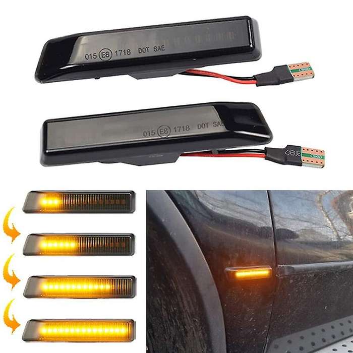 Smoke Lens Dynamic Side Marker Repeater Indicator Light For-bmw X5
