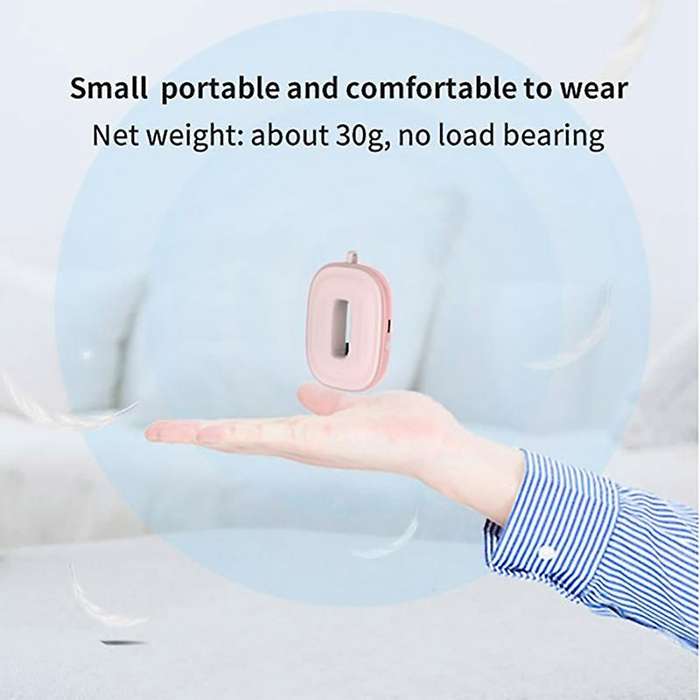 50 Million Negative Ion Air Purifier Personal Wearable Portable Pink