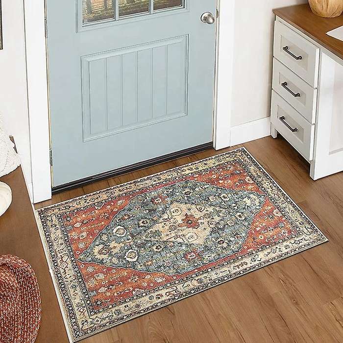 Distressed Entryway Rug Doormat for Indoor Kitchen Bathroom Number 5