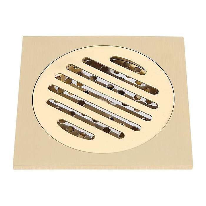Brass Square Floor Drain 4x4 Inch for Kitchen Toilet Household Floor