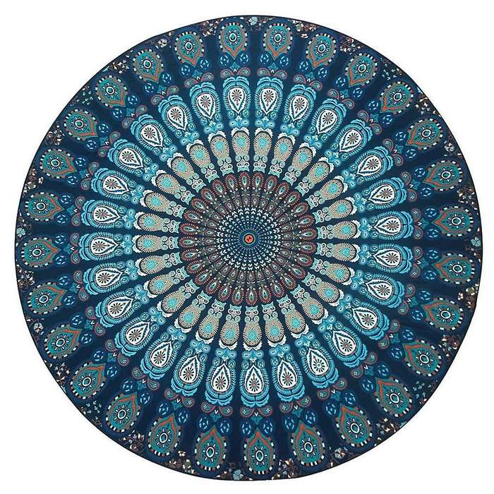 Indian Mandala Hawaii Sunproof Tablecloth Beach Shawl 60 Inches