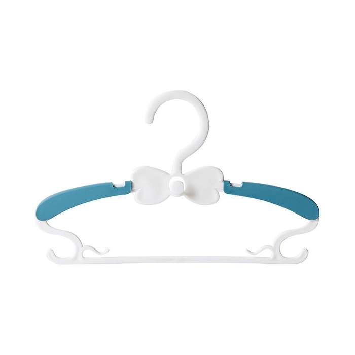 10pcs Children's Clothes Hanger Portable Plastic Clothes Hanger(blue)